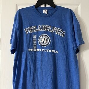Philadelphia Large Pennsylvania Men’s Blue Shirt Short Sleeve New, made
